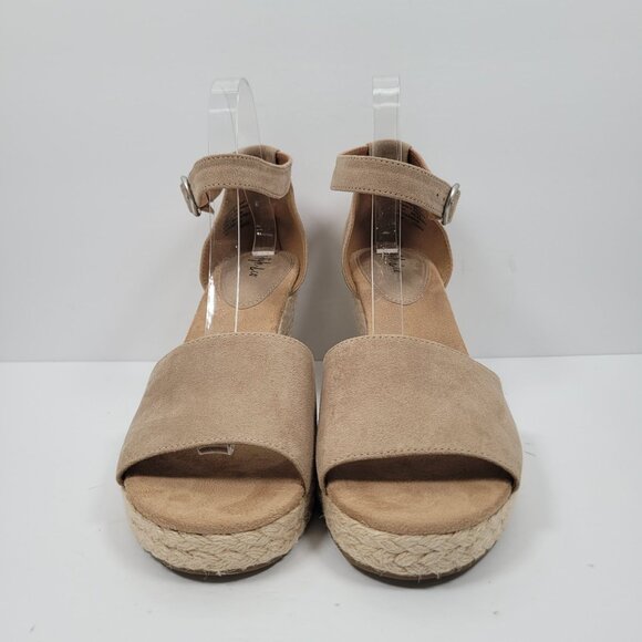 Style & Co Seleeney Women's Light Taupe Wedge Sandals US Size 10M - Picture 4 of 10
